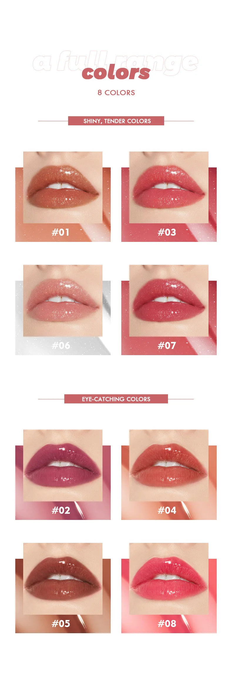 Glitter Liquid Lipstick, Shiny Finish, Smooth & Long-Lasting Waterproof Lip Oil, Gorgeous Lip Makeup Gift For Women