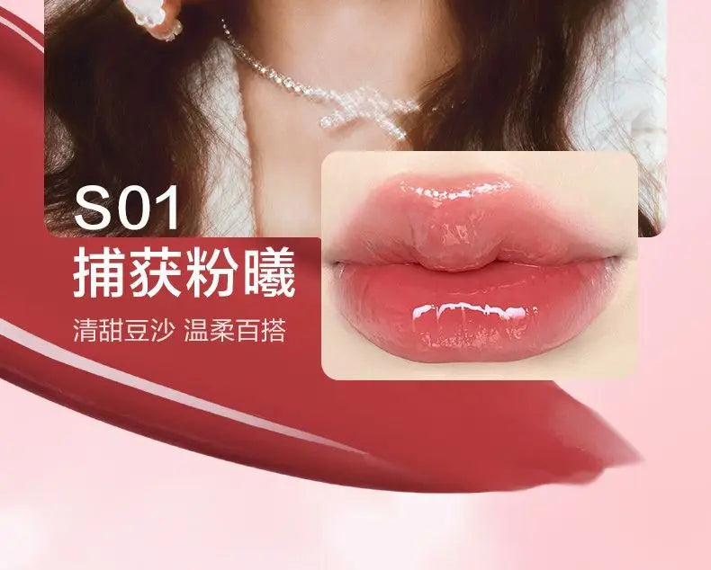 Pink Bear Water Essence Solid Lipgloss Moisturizing Mirror Lip Glaze LipSugar Light Lipstick Light Sensation Beauty Makeup