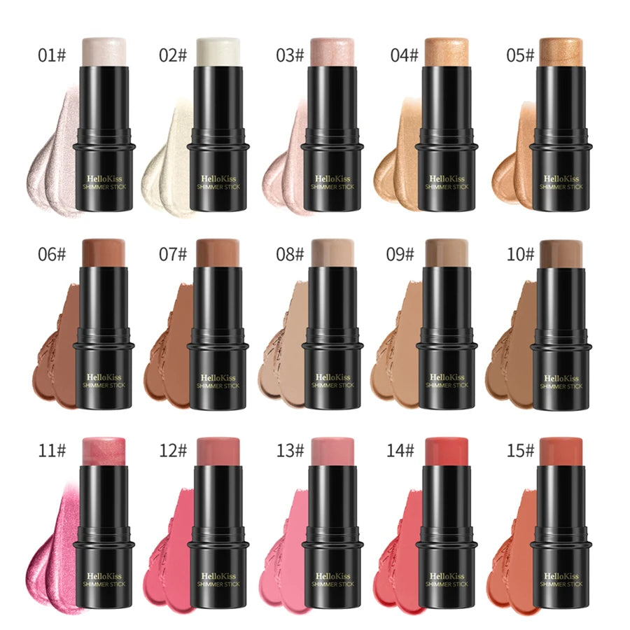Highlighting Bronzer Stick Face Brightening Blusher Rouge Concealer Long Lasting Corrector 3D Nose Shadow Contouring Cosmetics