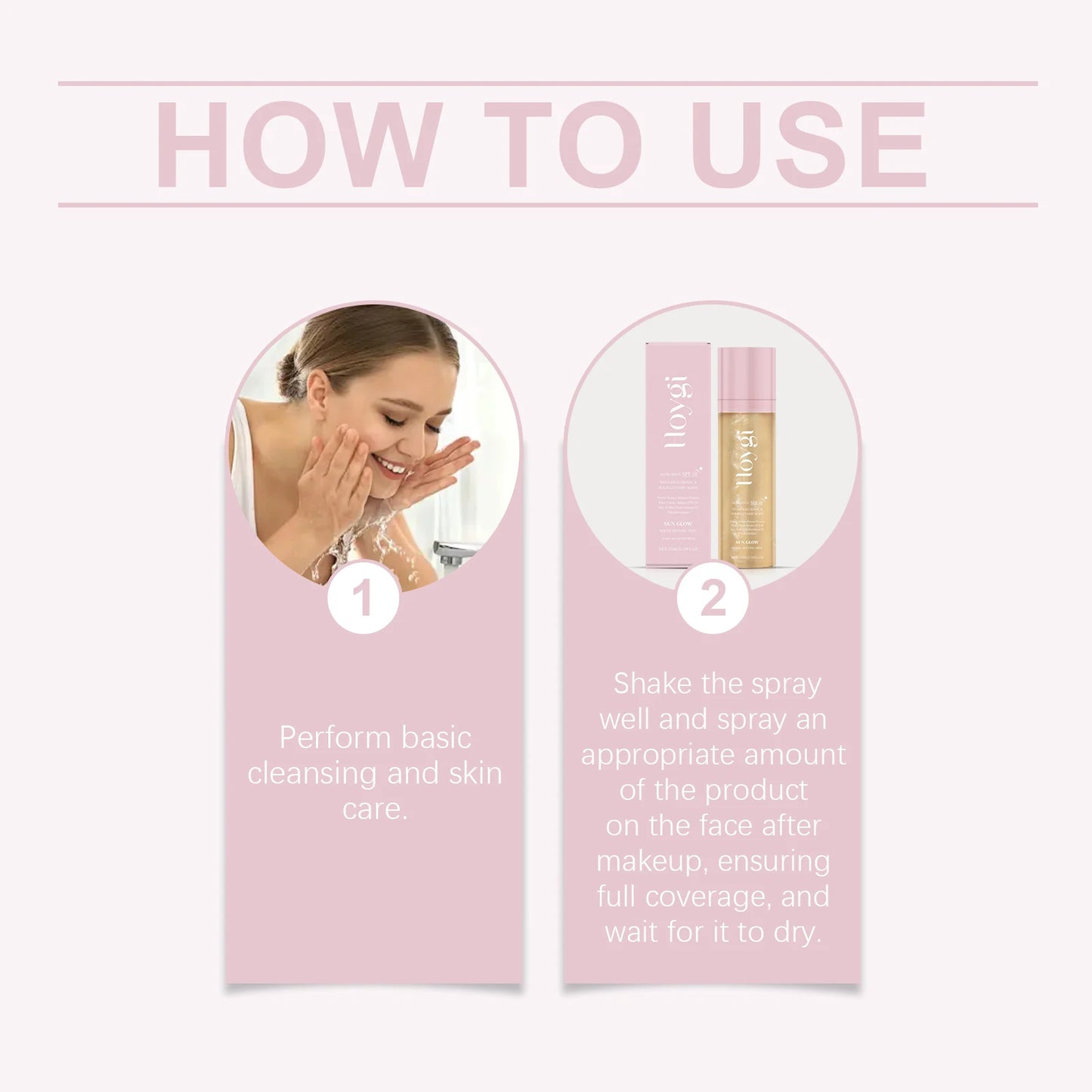 Hoygi Spf 50+ Setting Spray Oil Control Long Lasting Matte Natural Non Greasy Waterproof Fast Film Formation Fixer Makeup Spray