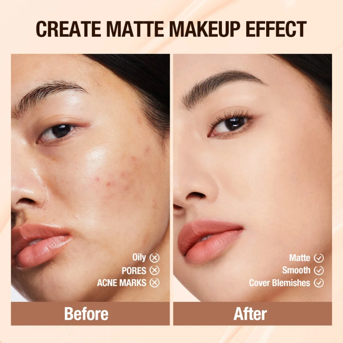 Face Concealer, natural hold, waterproof and sweatproof, covers imperfections