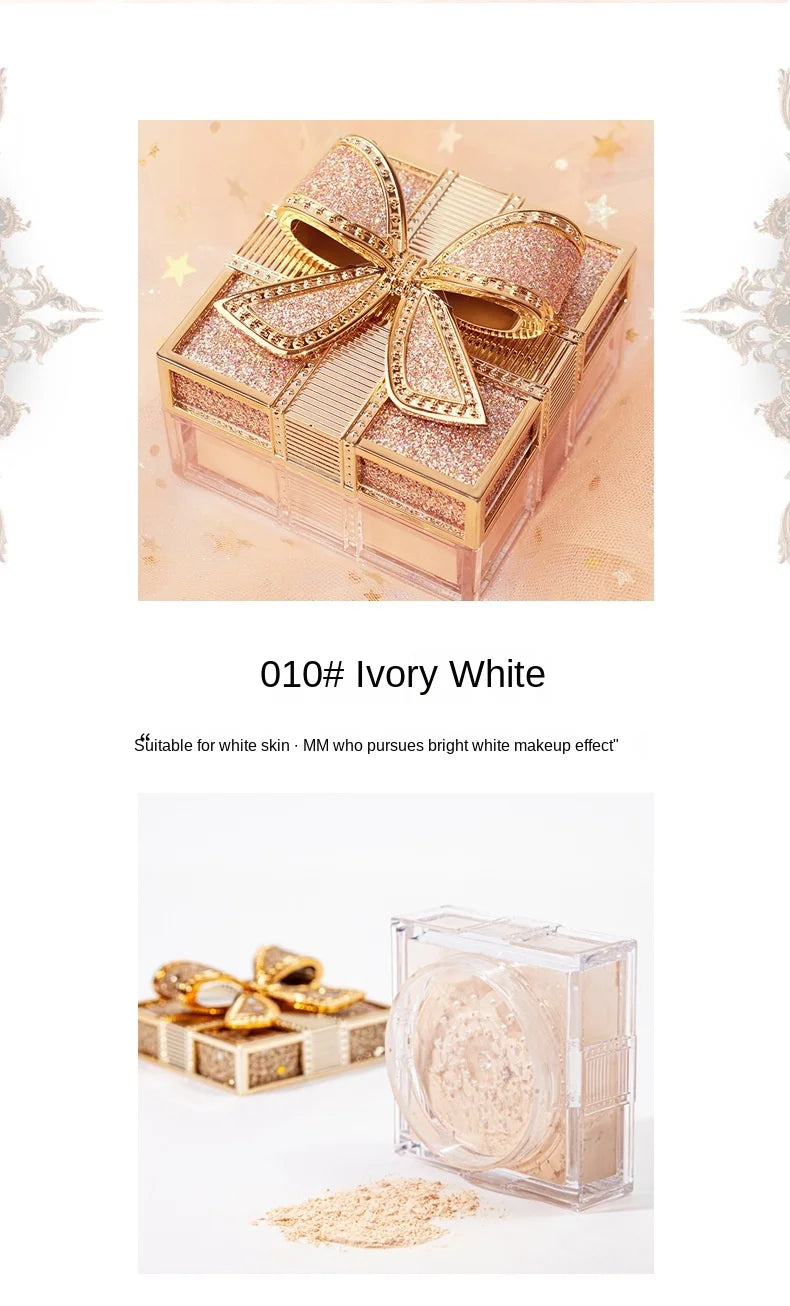 2 Colors Makeup Loose Powder Transparent Finishing Powder Waterproof Cosmetic Puff For Face Finish Setting With Puff
