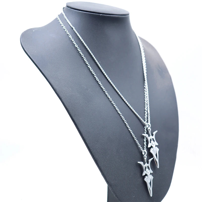 Punk Jewelry Halberd Necklaces for Men Boys Girl Goth Cross Choker Trinket Statement Necklaces&Pendants Key Chain Neck Charms