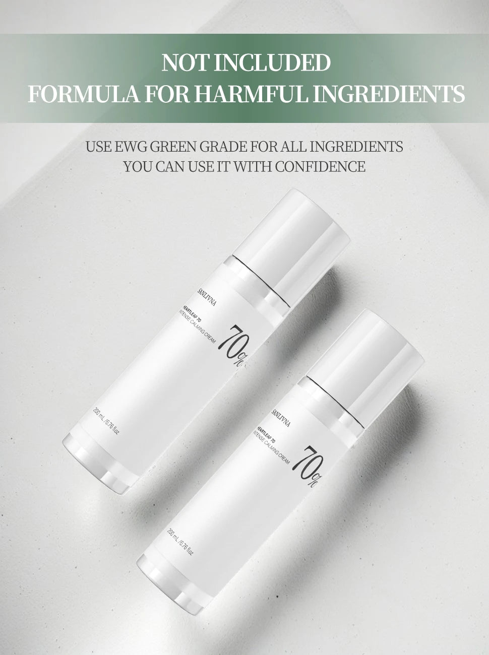 Heart Leaf 70 Lotion Cream Hyaluronic Acid with Vitamin B12 Naturally Pigmented Face Moisturizer for Sensitive Skin