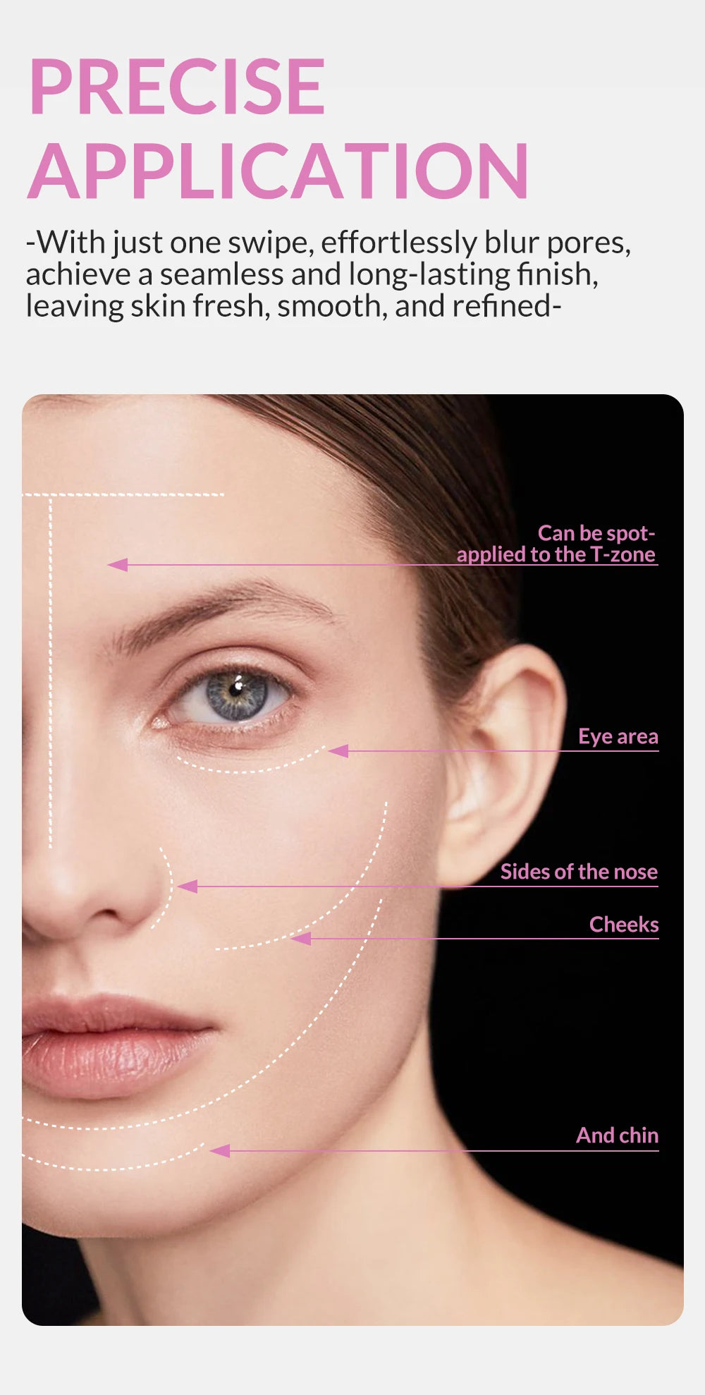 Pore-Blurring Makeup Primer Lightweight, Oil-Control Pre-Makeup Base Long-Lasting, Hydrating, and Smoothing Primer for Invisible