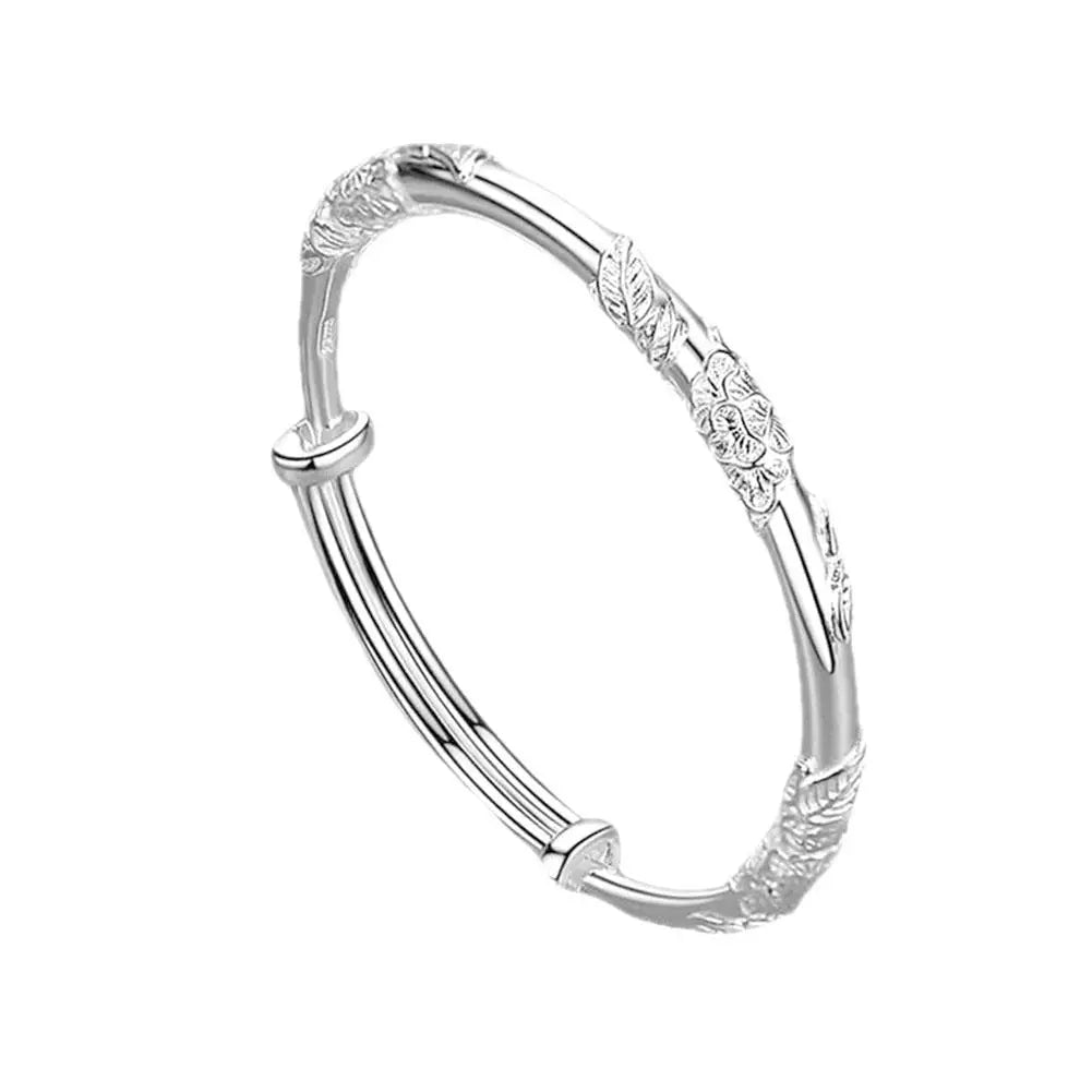 Luxury Shiny Full-blown Flowers Bracelet For Women Original Texture Adjustable Solid Bracelets Light Luxury Party Jewelry