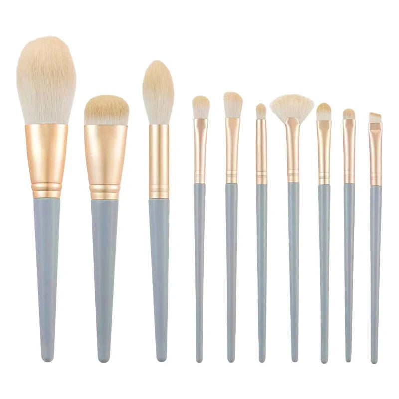 10 Pieces Of Makeup Brush Set, Full Set Of Soft Hair Makeup Powder Brush, Eye Shadow Brush, Beginner's Beauty Tools