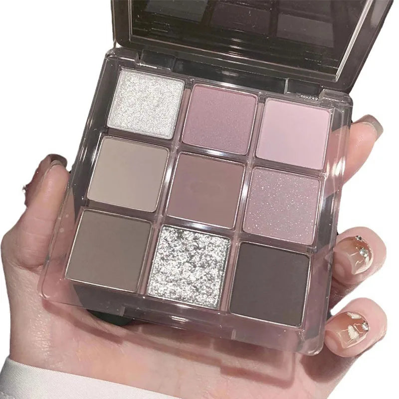 High Quality Matte Eyeshadow Palette Pearlescent Sequins Blush Eyeshadow Highlighter For Women