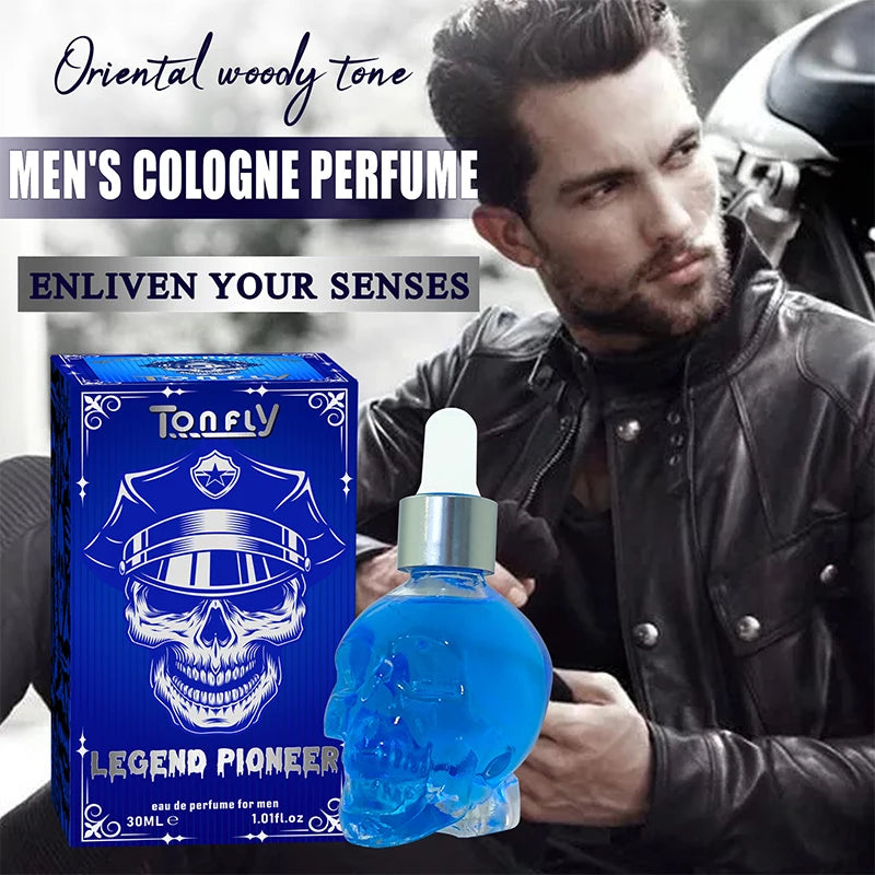 Men's Beard Care Perfume Oil 15ml Gentleman Fragrance Long-lasting Fragrance Brand Skull Perfume Portable Fresh Eau De Perfume