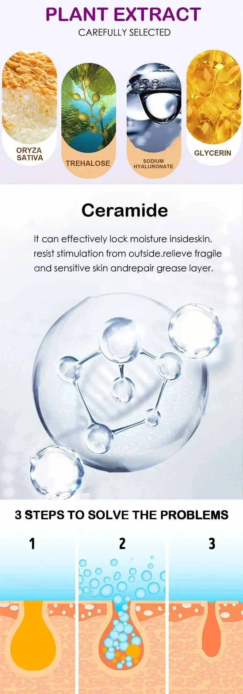 Face Skin Pore Shrinkage Serum Long-Lasting Moisturizing Improves Large Pores Calming Skin Care Essence