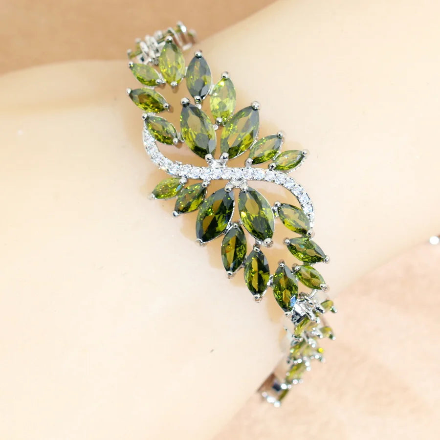 luxury More Color Stone Bracelet for Women Wedding Jewelry Birthday Gift