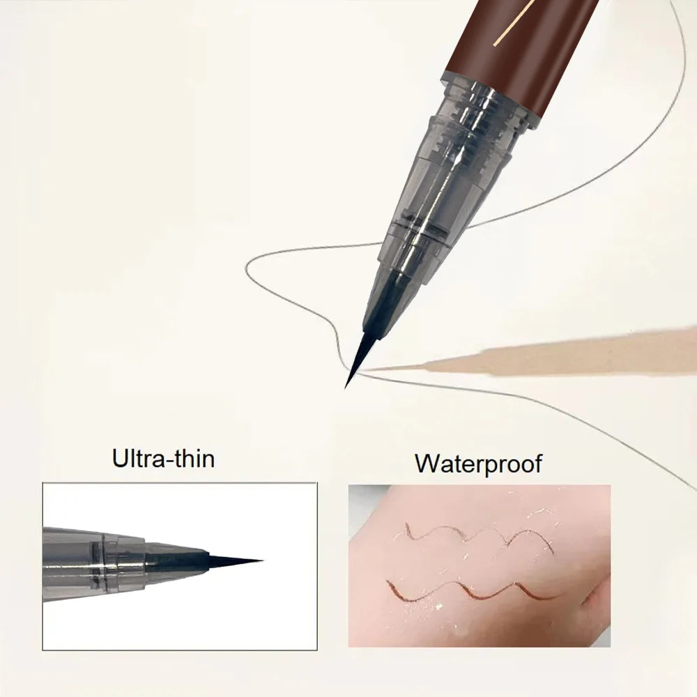 The new 0.005mm ultra-fine eyeliner with long-lasting makeup is a waterproof professional antiperspirant liquid eye eyebrow penc