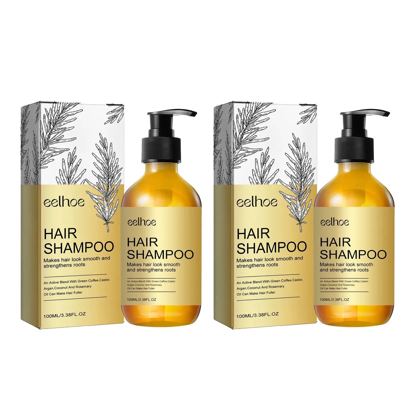 EELHOE Rosemary Shampoo Nourishing Hair Strengthening Shampoo Anti Frizz Smooth Hair Shampoo Oil Control Hair Care Product 100ml