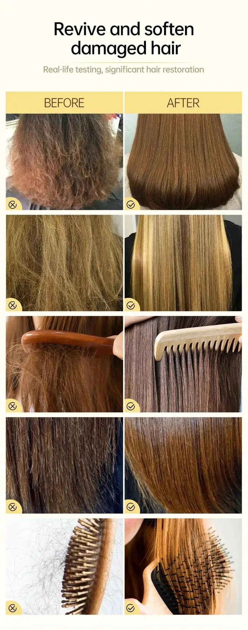Keratin Hair Mask Magical 5 Second Repair Damage Frizzy Soft Smooth Shiny Hair Deep Moisturize Hair Treat Repair Hair Care Mask