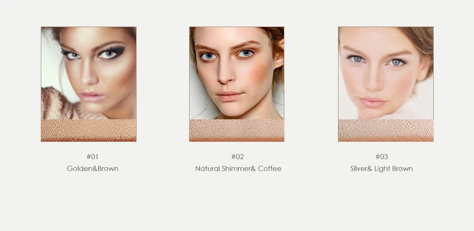 FOCALLURE Highlighter Contour Palette Matte Shimmer Face Shading Powder Natural Bronzer Illuminator Makeup Palette Cosmetics