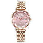 POEDAGAR 3011 Luxury Stainless Steel Wristwatch Bracelet Watch Women Fashion Simple Rose Gold Waterproof Luminous Ladies Watches
