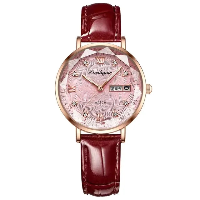 POEDAGAR 3011 Luxury Stainless Steel Wristwatch Bracelet Watch Women Fashion Simple Rose Gold Waterproof Luminous Ladies Watches
