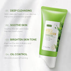 50g Green Tea Facial Cleanser Natural Plants Deep Cleansing Oil-Control Moisturizing Brighten Soften Skin Dense Foam Skin Care
