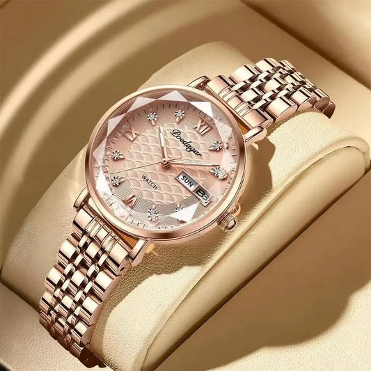 POEDAGAR 3011 Women New Fashion Luxury Stainless Steel Watch High Quality Waterproof Women's Watch Leisure Business Watch