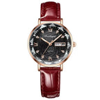 POEDAGAR 3011 Luxury Stainless Steel Wristwatch Bracelet Watch Women Fashion Simple Rose Gold Waterproof Luminous Ladies Watches