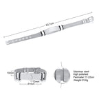 MESH BRACELET FOR MEN WOMEN SILVER STAINLESS STEEL METAL ADJUSTABLE ENGRAVABLE UNISEX BRACELETS