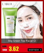 50g Green Tea Facial Cleanser Natural Plants Deep Cleansing Oil-Control Moisturizing Brighten Soften Skin Dense Foam Skin Care