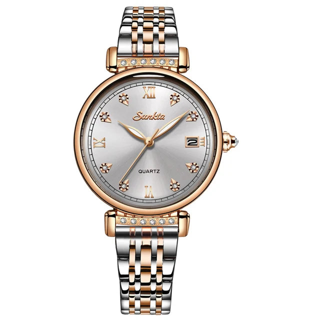 SUNKTA Brand New Women Watch Creative Design Steel Women's Wrist Watches Female Clock Relogio Feminino