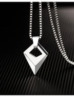 Male Necklace,Pendant for Men with Titanium Steel Chain,High Polished Tungsten Aesthetic Jewelry,Customized
