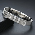 MESH BRACELET FOR MEN WOMEN SILVER STAINLESS STEEL METAL ADJUSTABLE ENGRAVABLE UNISEX BRACELETS
