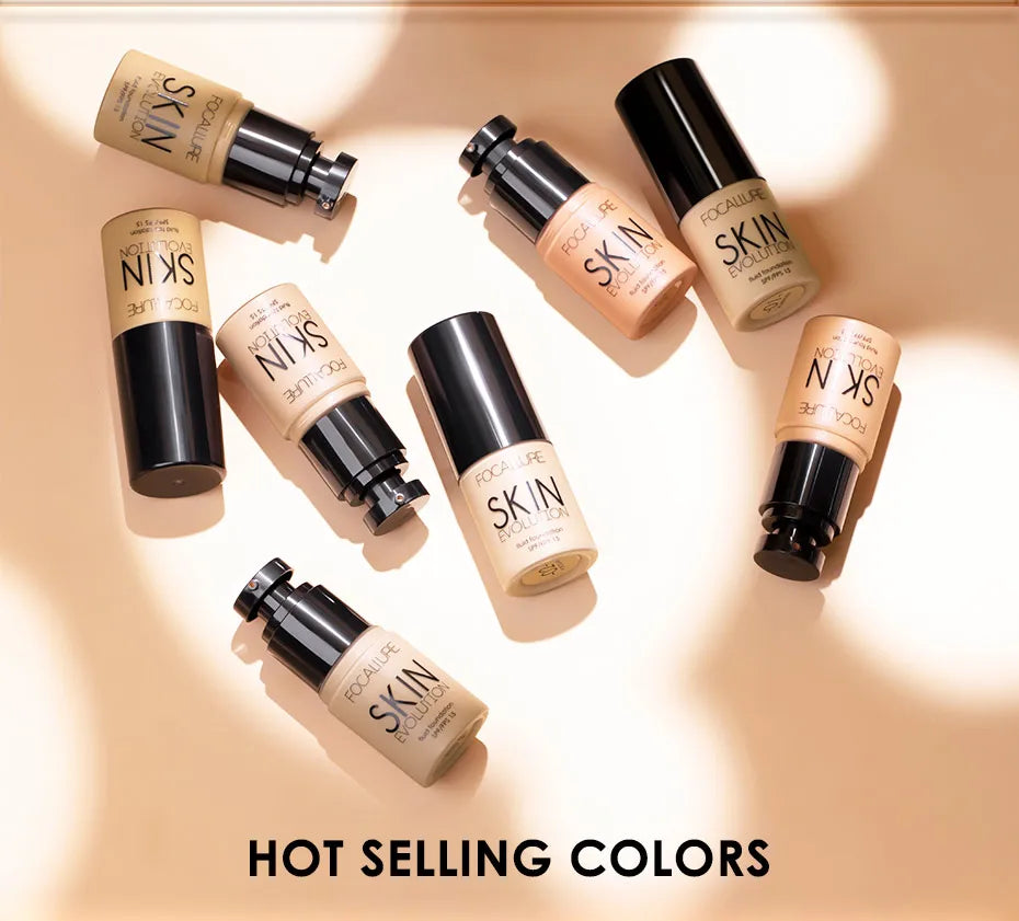 Wholesale FOCALLURE Face Makeup Foundation Makeup Base Liquid Foundation Concealer Whitening Moisturizer Oil-control Cosmetics