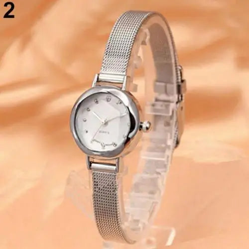 Luxury Golden Bracelet Watch Women Fashion Mesh Fine Alloy Band Rhinestone Dial Quartz Wrist Watch Casual Women Watches Clock