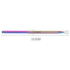 Nail Art Polish UV Gel Remover Stick Rod, Stainless Steel, Triangle, Dead Skin, Cuticle Pusher, Cleaner, Grinding Manicure Tools