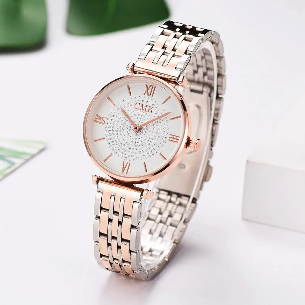 Luxury Women Watches Simple Elegant Ladies Watch Zegarek Damski Stainless Steel Metal Women's Wrsiwtwatch Relogio Feminino Saati