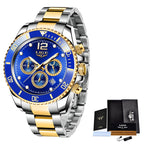 Mens Watches LIGE Top Brand Luxury Watch for Men Waterproof Sports Stainless Chronograph Quartz Wristwatch Relogio Masculino+Box