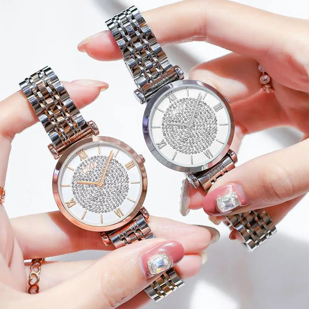 Luxury Women Watches Simple Elegant Ladies Watch Zegarek Damski Stainless Steel Metal Women's Wrsiwtwatch Relogio Feminino Saati