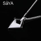 Male Necklace,Pendant for Men with Titanium Steel Chain,High Polished Tungsten Aesthetic Jewelry,Customized