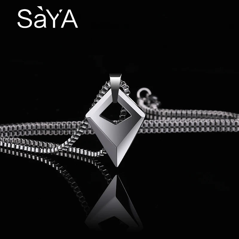 Male Necklace,Pendant for Men with Titanium Steel Chain,High Polished Tungsten Aesthetic Jewelry,Customized
