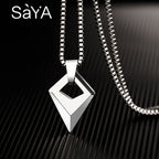 Male Necklace,Pendant for Men with Titanium Steel Chain,High Polished Tungsten Aesthetic Jewelry,Customized