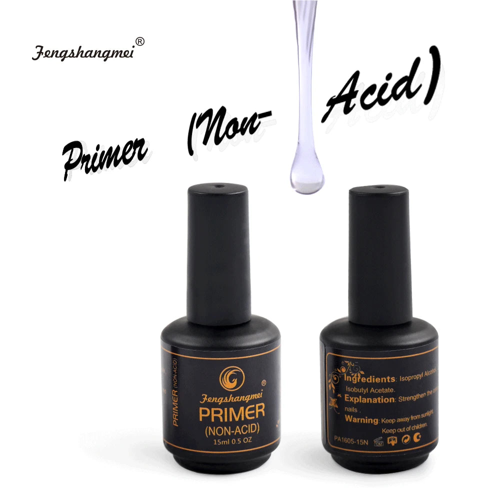 fengshangmei 15ml Gel Primer For Nails No Lamp Nail Primer Quick Dry Gel Polish Non Acid Primer Nail