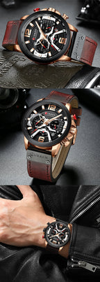 Luxury Watch For Men Quartz Chronograph Sport Waterproof Man Watches Military Fashion Stainless Steel Wristwatch Clock