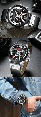 Luxury Watch For Men Quartz Chronograph Sport Waterproof Man Watches Military Fashion Stainless Steel Wristwatch Clock