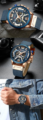 Luxury Watch For Men Quartz Chronograph Sport Waterproof Man Watches Military Fashion Stainless Steel Wristwatch Clock