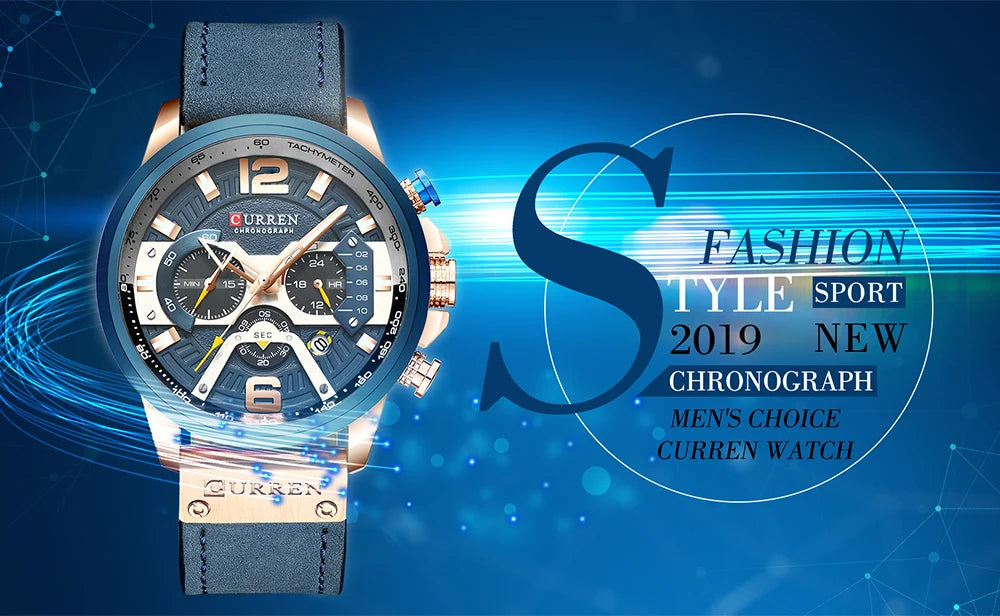 Luxury Watch For Men Quartz Chronograph Sport Waterproof Man Watches Military Fashion Stainless Steel Wristwatch Clock