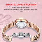 POEDAGAR 3011 Luxury Stainless Steel Wristwatch Bracelet Watch Women Fashion Simple Rose Gold Waterproof Luminous Ladies Watches
