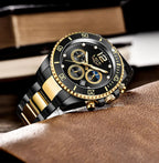 Mens Watches LIGE Top Brand Luxury Watch for Men Waterproof Sports Stainless Chronograph Quartz Wristwatch Relogio Masculino+Box