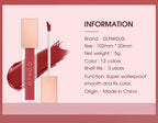 O.TWO.O 12 Color Liquid Lipstick Matte Finish Sexy Silky Lip Gloss Waterproof Kiss-proof Lasting Lip Glaze Lip Tint Cosmetics