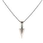 Men's Design Matte Black Long Necklace with Arrow Pendant Jewelry Chain Punk Rock Christmas Halloween Neck Chain For Men Women