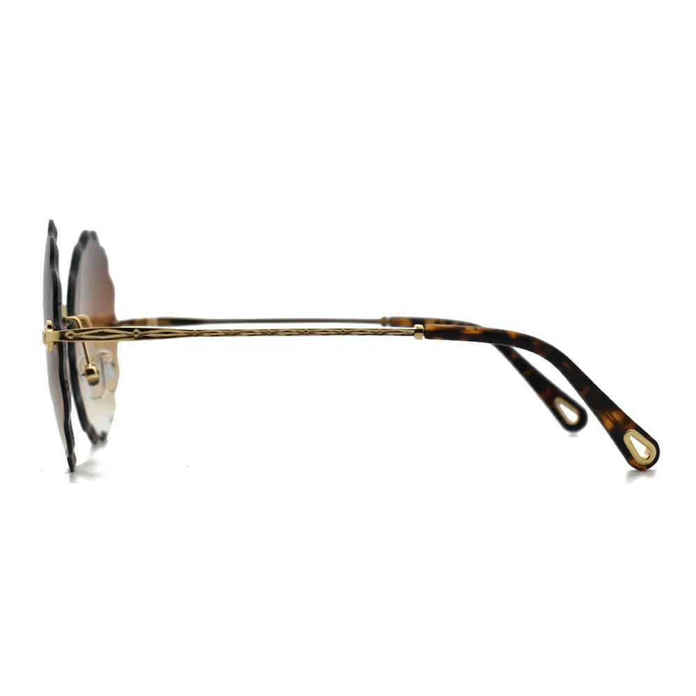 Luxury Round Sunglasses Women 2020 Vintage Brand Designer Rimless Shades Sun Glasses For Female Fashion Rosie Eyewear