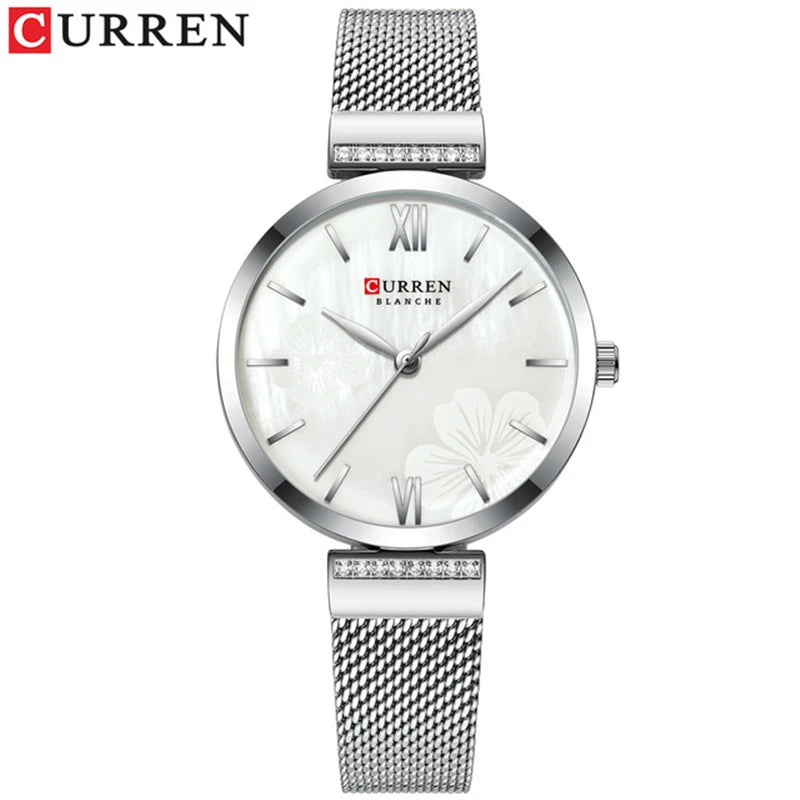 CURREN 9067 Watches Women's Simple Fashion Quartz Watch Ladies Wristwatch Charm Bracelet Stainless Steel Clock Relogio Feminino