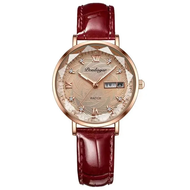 POEDAGAR 3011 Luxury Stainless Steel Wristwatch Bracelet Watch Women Fashion Simple Rose Gold Waterproof Luminous Ladies Watches